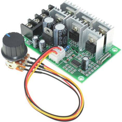 Regulateur De Vitesse Moteur A Courant Continu - 10-60 V DC - 20 A - PWM - Pour Moteur DC Industriel Et Domestique - 1 Pièce (1/5)