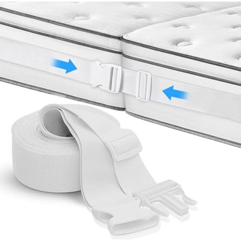 Support de matelas, raccord de matelas de 10 m, connecte deux matelas à une grande surface de couchage, connecteur de sangle de lit avec boucle en plastique, pont de lit pour matelas (1/5)
