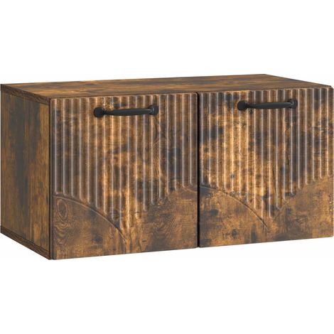 Mueble para TV de pared Roble Ahumado 59,5 x 31 x 30 cm