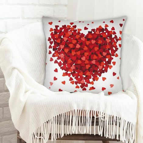 Housse de coussin de salon doux et respirant pour la Saint-Valentin, la Fête des Mères, anniversaire