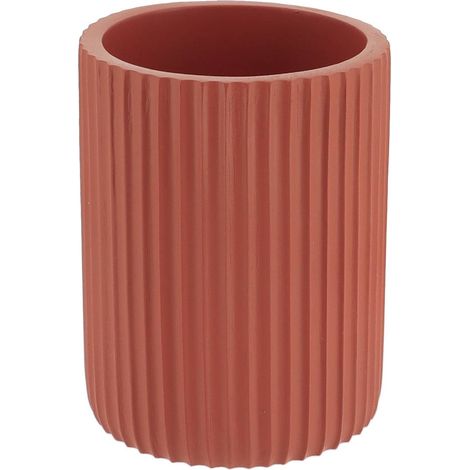 Bicchiere rotondo in poliresina - terracotta - Tendance
