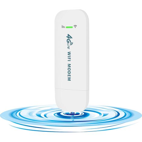 Clé Internet 4G 150 Mbps, 4G LTE USB Dongle WiFi, Wireless Cle Modem 4G avec Emplacement, Adaptateur réseau 4G LTE, Clé USB Appliquer à la Boutique/à la Maison, Connecter 10 Utilisateurs