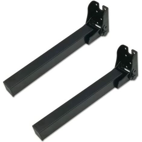Kaelt - Pieds de table pliables, hauteur : 40 cm, design : métal noir, carrés : 2,5 x 2,5 cm, pour camping-cars, caravanes, restaurants, lits, canapés, lot de 2 (1/4)