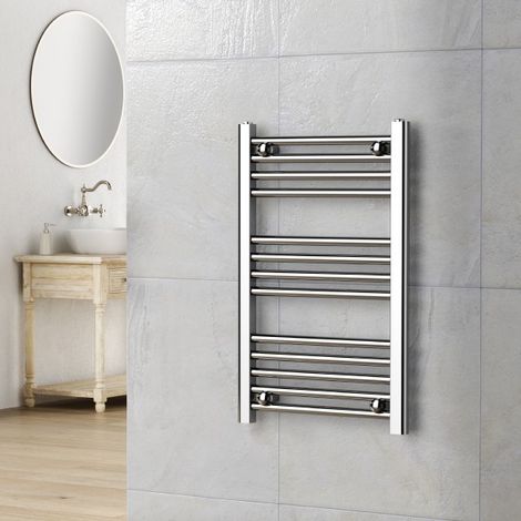 RADIATORE TERMOARREDO SCALDASALVIETTE CROMO LUCIDO CON TUBOLARI Ø25MM MODELLO ELVIA - MM 1230X450 WATT 420 INT.400  - MAM (1/4)