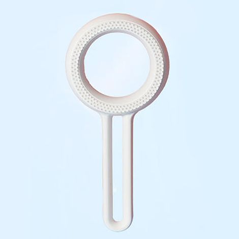Brosse d'épilation pour animaux de compagnieGrattoir à poils de chat et de chienNettoyant pour poils de chienProduits pour animaux de compagniePeigne à poils de chat double face,rond,Blanc (1/5)