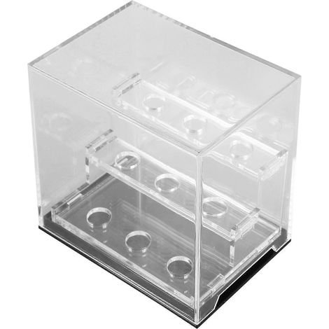 Coffret de présentation en acrylique noir pour pierres précieuses, emballage en boîte transparente (1/5)