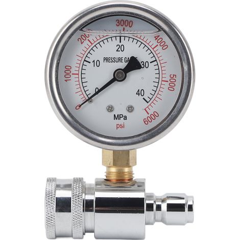 Manomètre pour nettoyeur haute pression 6000 psi, raccord rapide 3/8 po, pièces et accessoires (1/5)