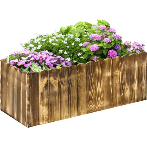 Huerto urbano easycomfort rectangular planter 80x33x30 cm 45kg