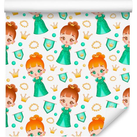 Carta da parati per ragazze, bianca, 50x1000 cm (1/5)