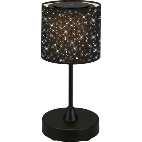 BRILONER LED Tischleuchte, Akku, Warmweißes Licht, IP44, schwarz, 30 x 12,5 cm (1/5)