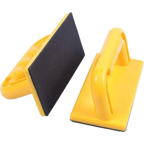 Blocs de poussée pour la coupe du bois (lot de 2) avec poignée angulaire et coussinet en mousse, pour la coupe sur dégauchisseuse et scie circulaire. (1/5)