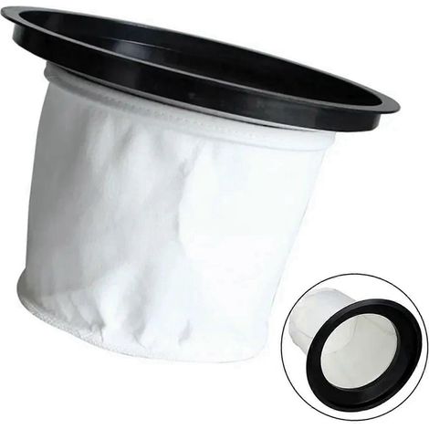 2 sacs à poussière et seau à poussière pour aspirateur industriel BF500 de 15 L, lavables et réutilisables. (1/5)