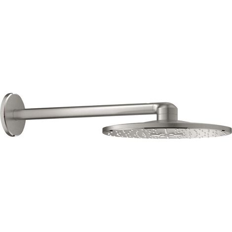Grohe Rainshower Smartactive 310 Set Kopfbrause 2-Strahl und Arm 430mm, Supersteel (26475DC0)