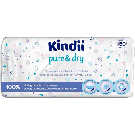 033301 HH Kindii Pure & Dry Sciarpe asciutte per neonati e bambini 50 pezzi (200x200)
