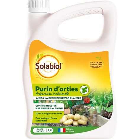SOLABIOL SOPOR25 - Purins d'Orties - Renfort Protecteur - Etui 2,5L - Contre Pucerons Acariens Mildou & Oïdium
