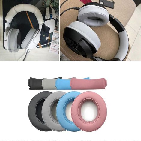 Coussinets d'oreille, housses et arceau de remplacement pour casque Razer Kraken X - Noir (1/4)