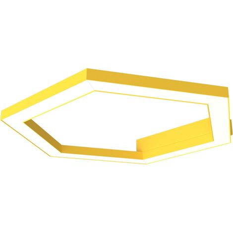 LUMICOM  ESAGONO 1X Plafoniera, STRIP LED, 22W/m, 4000K, metallo, giallo, Ø40cm (1/2)