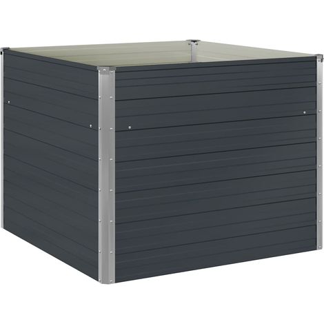 Maison Exclusive - Fioriera Rialzata Antracite 100x100x77 cm in Acciaio Zincato