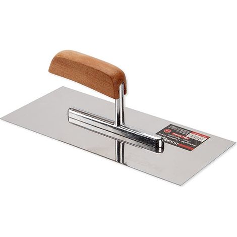 Truelle rectangulaire en acier inoxydable avec bimat 280x215  DOGHER 886-001