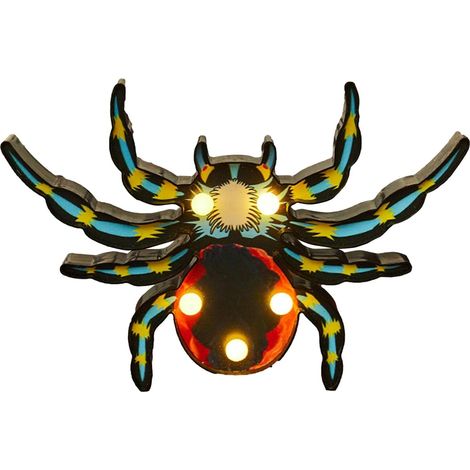 Lumières décoratives d'Halloween LED araignée veilleuses accessoires de fête d'halloween décorations de lampe de Table de Bar à la maison