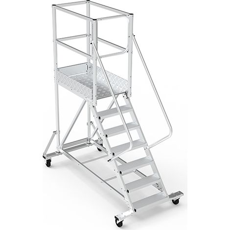 Piattaforma con ruote 8 gradini - Altezza massima di lavoro 3.60m - PTF108PT-P