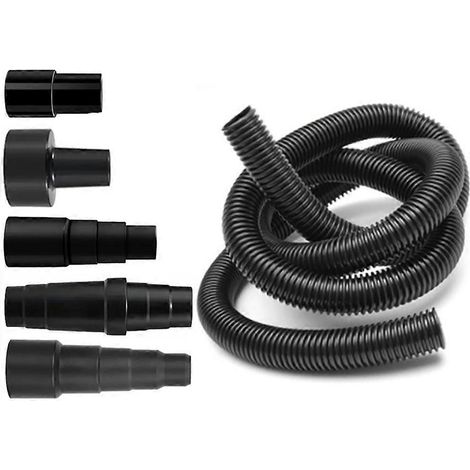 Kit de tuyau pour outil électrique d'aspiration de poussière avec 5 connecteurs, compatible avec différents types d'outils électriques et d'aspirateurs d'atelier. (1/5)