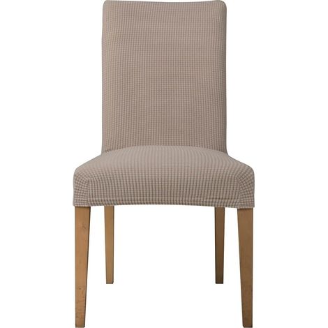 CCYKXA6 pièces Housse de Chaise Housse de Chaise Décor Stretch-Housse Couverture de Chaise de matériau Spandex avec Bande élastique  (Sable, 6 pièces)