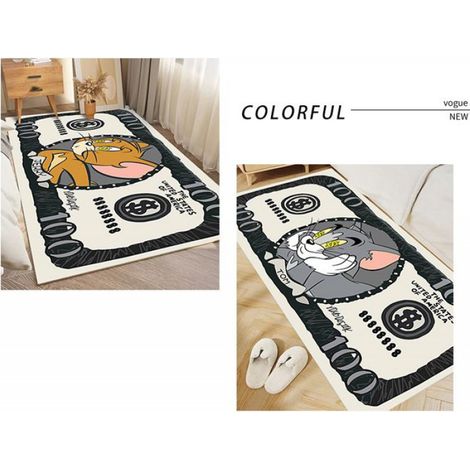 Tapis - Motif Dollar Dessin Animé - En Polymère - Pour Salon Chambre Chevet - 40 x 120 cm (1/4)