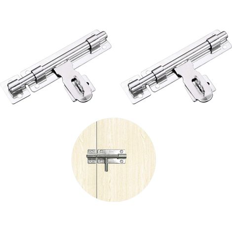 2 verrous coulissants en acier inoxydable pour portes coulissantes lourdes, verrous de porte, pour salles de bains