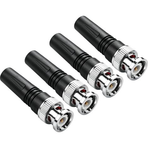 Adaptateur BNC mâle à souder, Q9 BNC 50 Ohm, connecteur coaxial de rechange pour caméra de sécurité CCTV, système de surveillance domestique (1/5)