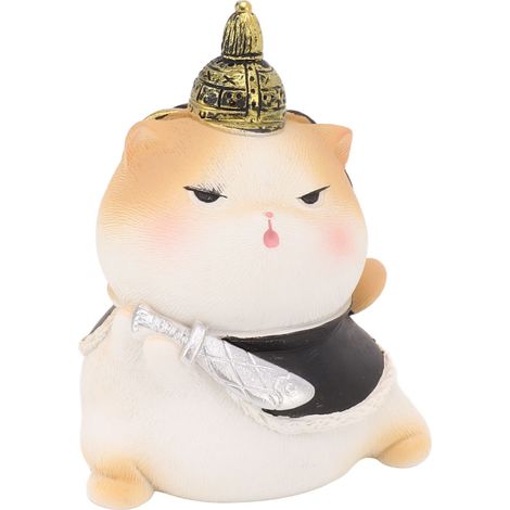 Katzenfiguren in Form einer Gartenkatze, wunderschöne und exquisite Harzdekorationen für Schreibtische, Wohnzimmer und als Neujahrsdekoration. (1/5)