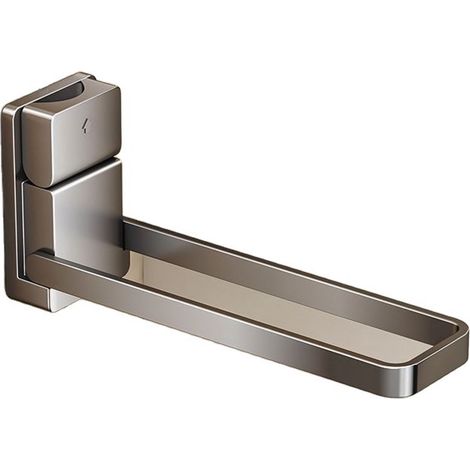 Porte-serviettes - Porte-manteau - Porte-serviettes de salle de bain - Porte-manteau suspendu - Support à serviettes - Pliable à 90° - Fixation murale - Pour serviettes, chiffons, élastiques à cheveux (1/5)