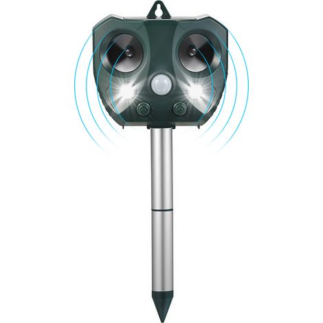 Toivize Repellente Solare - Ultrasuoni e Flash LED - Rilevatore 110° IPX4 ABS Verde per Giardino Fattoria Gatti Uccelli Roditori Scoiattoli (1/5)