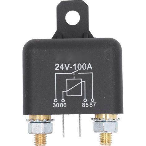 Démarreur à Solénoïde 100A 4 Broches en Laiton, Boîtier PC pour Tondeuse et Véhicule 24V (1/5)