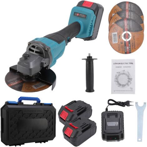 Meuleuse d'angle sans fil 21 V, disque de 125 mm, moteur sans balais 900 W 9 000 tr/min, poignée antichoc, batterie incluse (1/5)