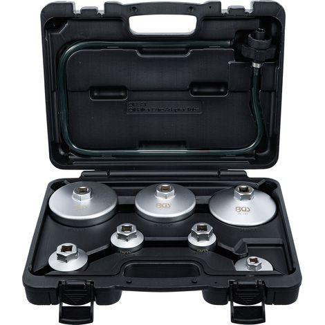 BGS juego de llaves para filtros de aceite con manguera de drenaje de aceite para VAG / BMW / Citroën / Peugeot / Ford / Mercedes-Benz / Opel / Volvo 8 piezas. - 72054 (1/5)