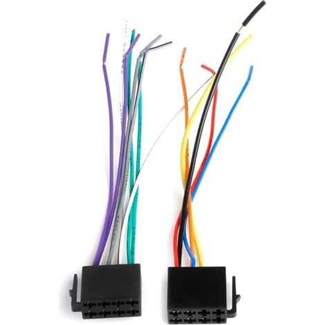 2 Pcs Connecteur Autoradio 8 Broches, Adaptateur Autoradio DIN ISO, Faisceau Remplacement pour Lecteur CD Système Audio Voiture, Connexion Standard Compatible avec Modèles Peugeot et Divers Véhicules (1/5)