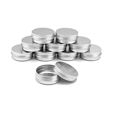 30 Pièces Pots Rond en Aluminium avec Couvercle, Pot Vide Cosmétiques Pot Vide Cosmétiques pour Maquillage, Crème, Baume à Lèvres, Stockage de Voyage (30ml) (1/5)