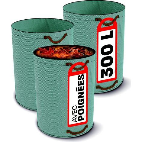 Reno 3 Gartenmüllsäcke 300L – Mit 4 reißfesten Griffen – Faltbar – Wiederverwendbar – Robust – Abfallbeutel (1/5)