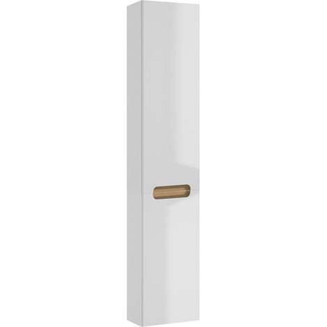 Columna de pared 2 puertas Livia Blanco y Madera (1/3)