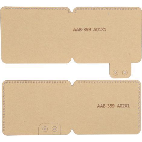 Set mit 2 transparenten Acryl-Schablonen für Leder, DIY-Bastelwerkzeug AAB359 (1/5)