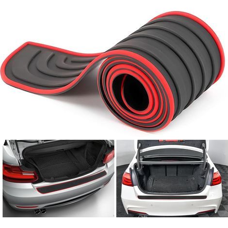 Protection de pare-chocs en caoutchouc anti-rayures, protection autocollante pour pare-chocs arrière, protection de seuil de coffre, accessoire de voiture pour la plupart des voitures, SUV (90 cm x 7 (1/4)