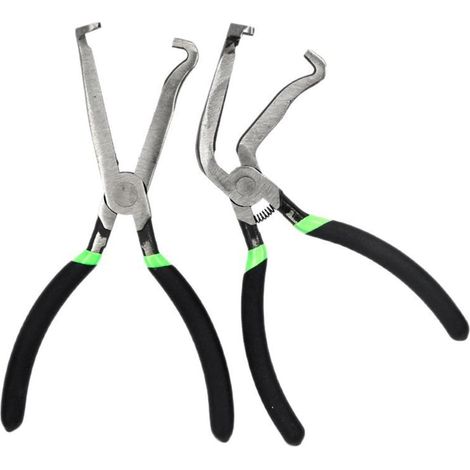 Lot de 2 pinces de déconnexion électrique avec outils droits et coudés pour un retrait efficace des fiches de fil (1/4)