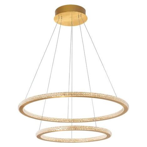 [NEUWERTIG] B-Ware Nova Luce Pendelleuchte Hängeleuchte CILION LED Messing Warmweiß dimmbar 60 cm (1/2)