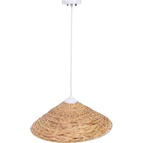 Lampara de techo de fibra de jacinto D44x14 (1/5)
