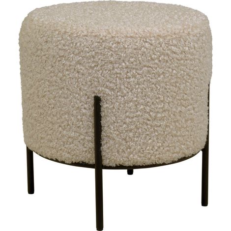 Alford Pouf imitiertes Lammfell graubraun. (1/2)