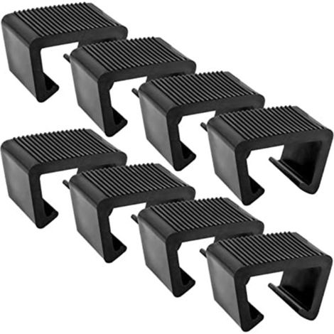 Schwarze ABS-Clips für Korbmöbel, geeignet für modulare Sofas und Sessel Set mit 8 Clips zur Befestigung von Gartenmöbeln und zur Verhinderung von Bewegungen. (1/5)