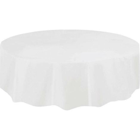 Nappes rondes jetables imperméables en PEVA, couleur unie, pour fêtes (2026) (1/5)