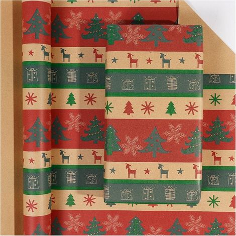 Rouleaux De Papier D'Emballage De Noël Vert 43 cm X 10Mètres (1/5)