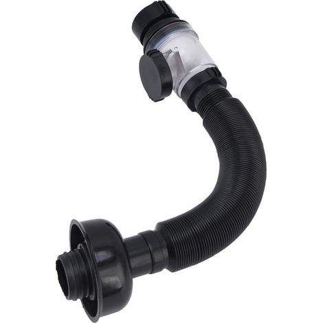 Tuyau d'évacuation pour lavabo, évier, flexible en PVC noir, multifonctionnel (1/5)